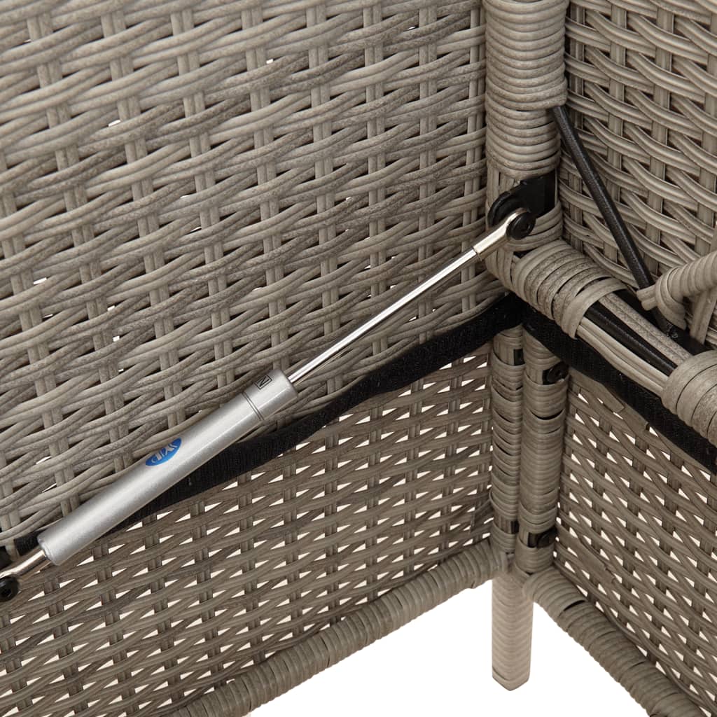 Gartenbank mit Kissen Sitzbank Parkbank mit Stauraum Schwarz Poly Rattan vidaXL - Bild 72 von 75