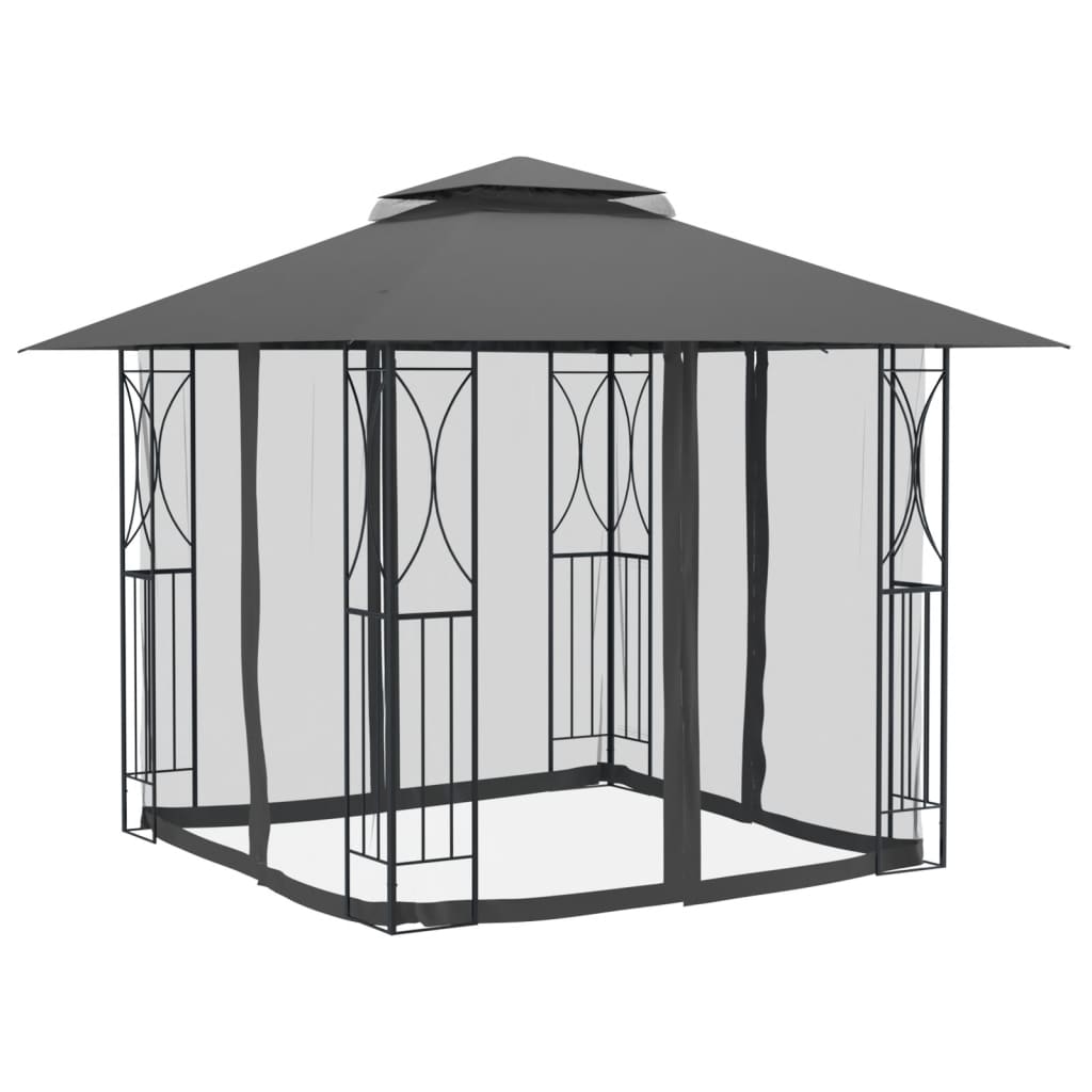 Luxus Pavillon 3x3m 3x4m Seitenwänden Gartenpavillon Partyzelt Gartenzelt Gazebo - Bild 6 von 19