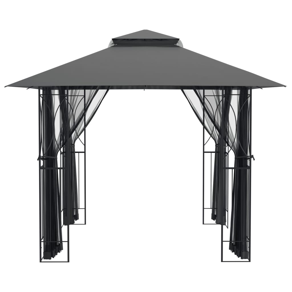 Luxus Pavillon 3x3m 3x4m Seitenwänden Gartenpavillon Partyzelt Gartenzelt Gazebo - Bild 7 von 19