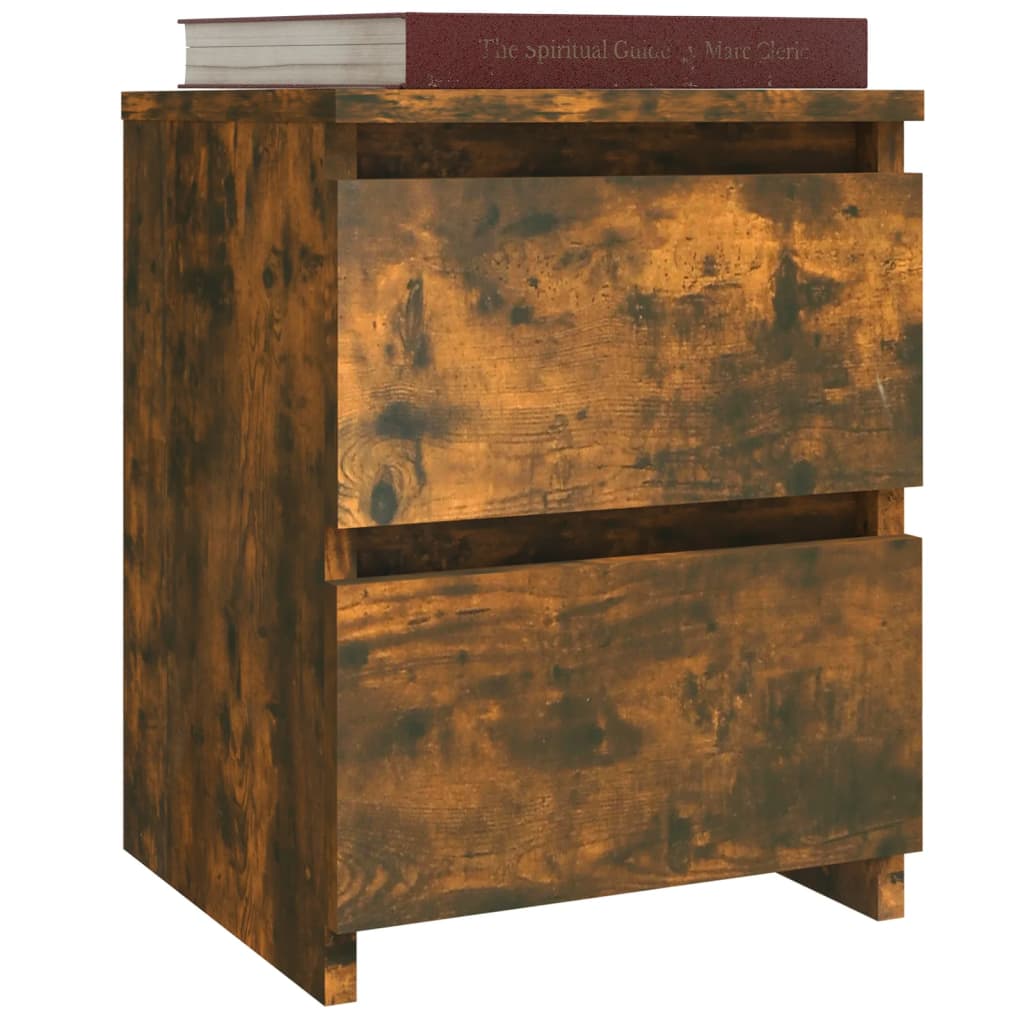 1/2er Holzwerkstoff Nachttisch Hochglanz Nachtschrank Schrank mit 2 Schubladen - Bild 47 von 61
