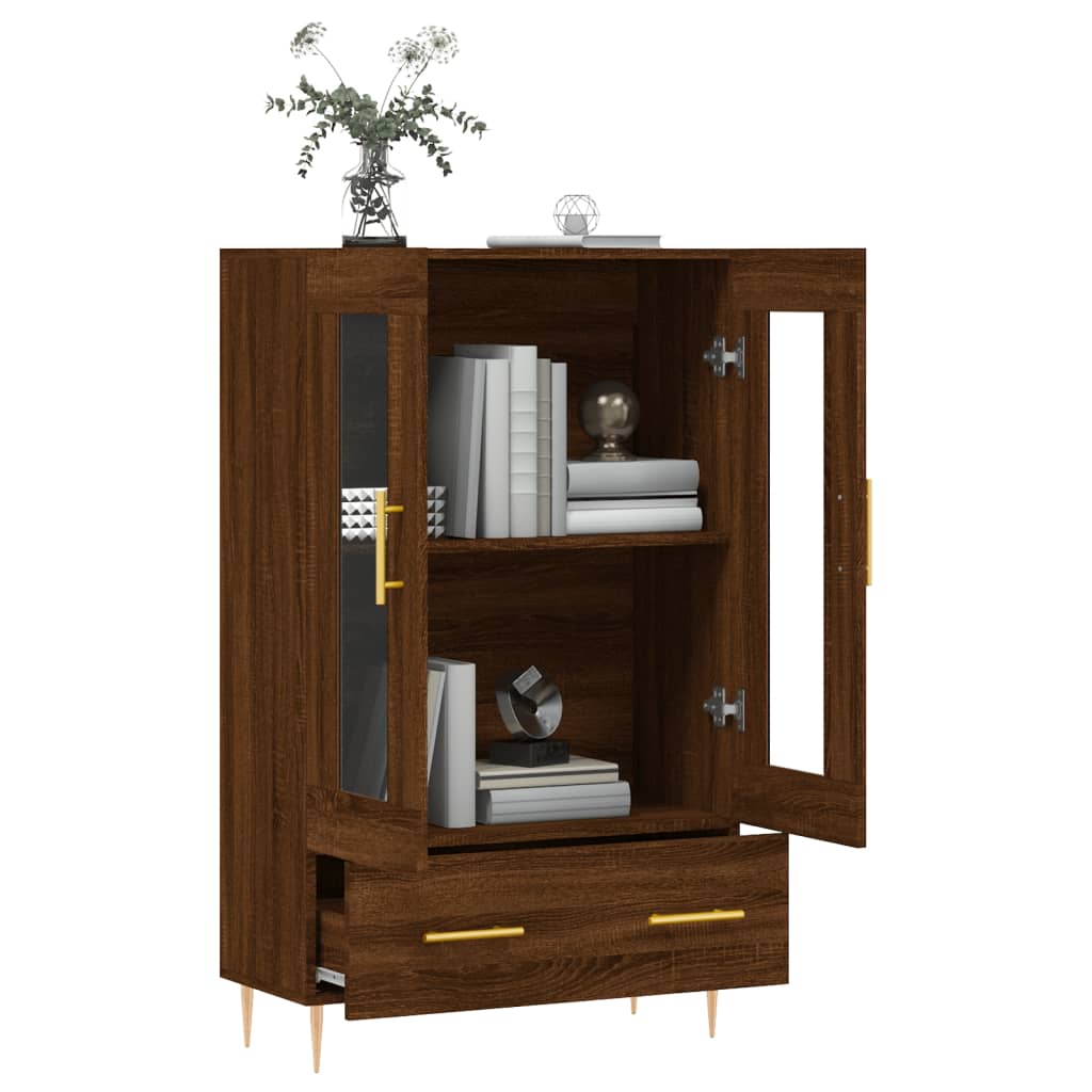 Highboard Anrichte Mit 2 Schubladen 69,5x31x115 cm Holzwerkstoff Beistellschrank - Produktbild 3