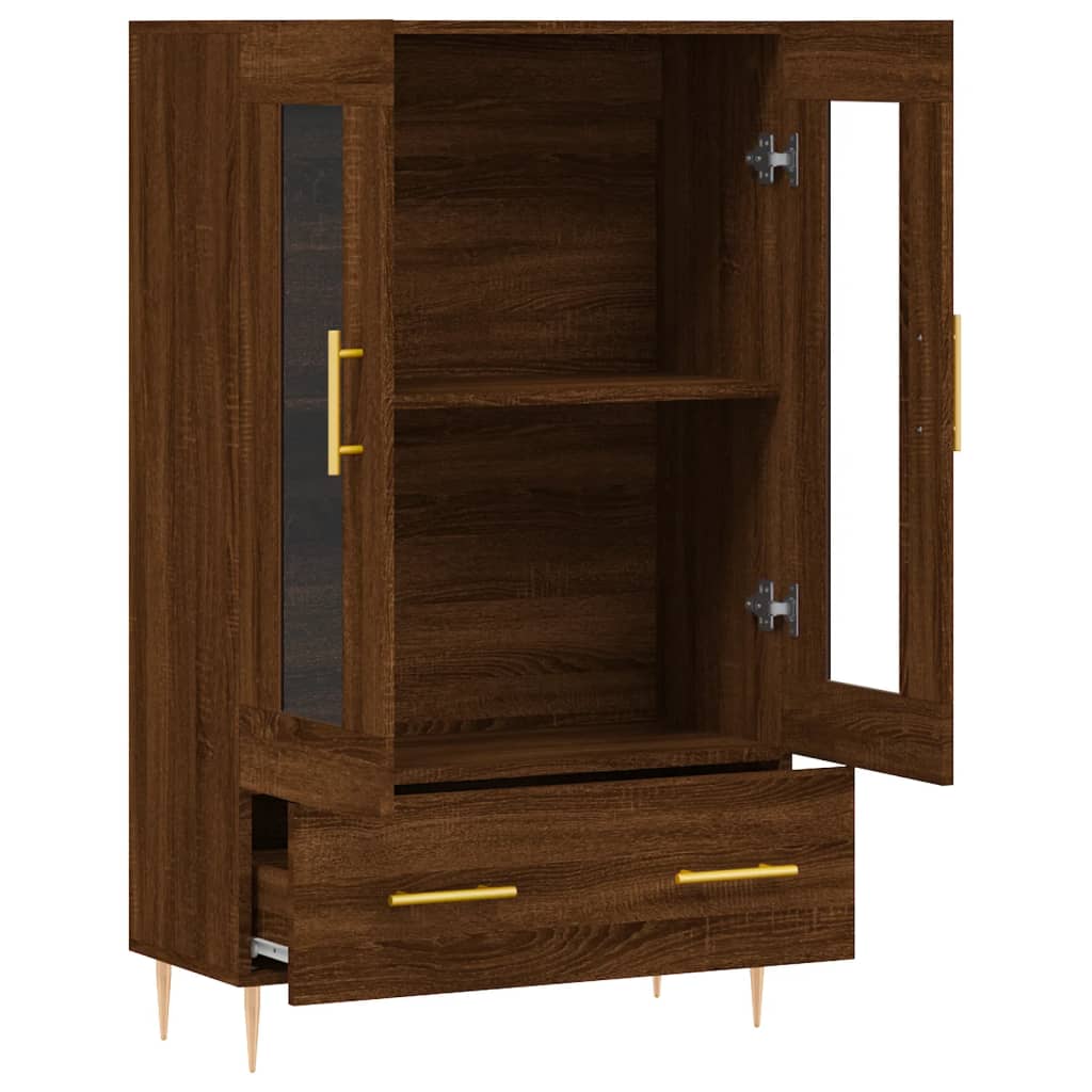 Highboard Anrichte Mit 2 Schubladen 69,5x31x115 cm Holzwerkstoff Beistellschrank - Produktbild 4