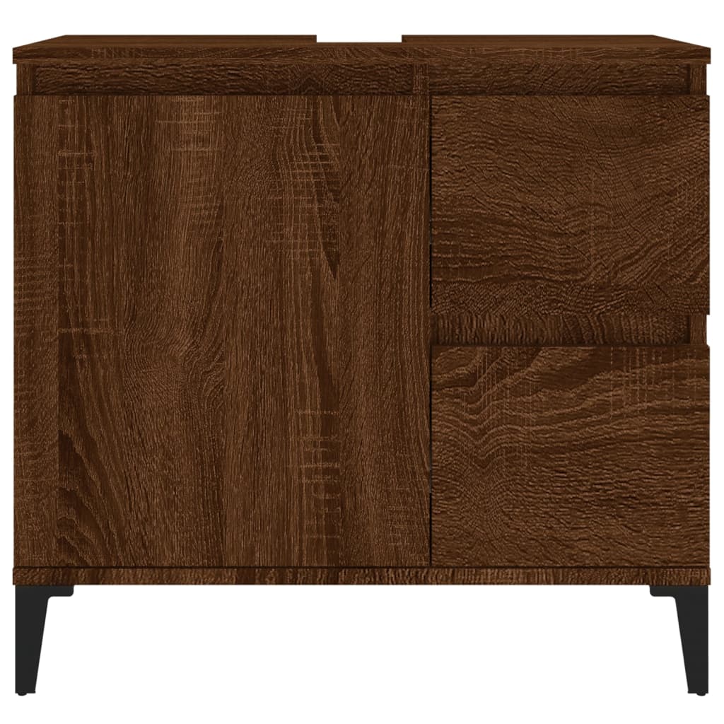 Waschbeckenunterschrank Waschtisch Unterschrank Badschrank mit 2 Schubladen - Bild 73 von 86