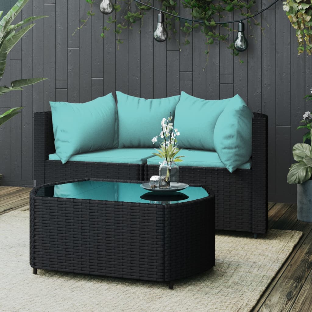 Garten Lounge Set mit Kissen Gartensofa Ecksofa Gartenmöbel Poly Rattan - Bild 50 von 106