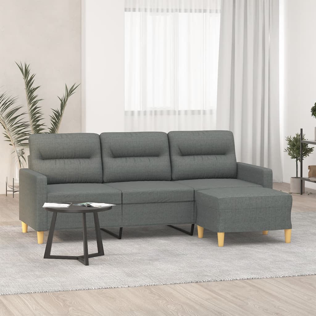 3-Sitzer-Sofa mit Fußhocker Liegesofa Polstersofa Relaxsofa Loungesofa TV Sofa - Bild 19 von 23