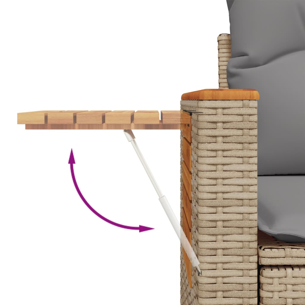 Gartensofa mit Kissen 2-Sitzer Sofa Poly Rattan Gartenmöbel Lounge Sitzgruppe - Bild 52 von 65