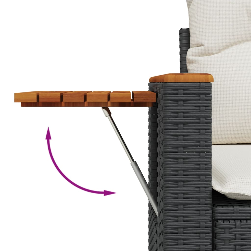Gartensofa mit Kissen 2-Sitzer Sofa Poly Rattan Gartenmöbel Lounge Sitzgruppe - Bild 29 von 65