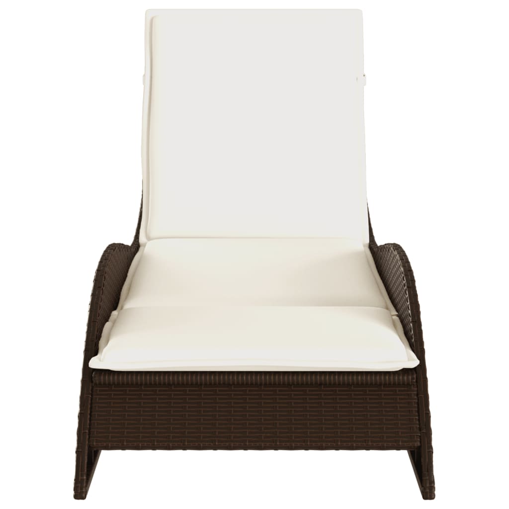 Sonnenliege Gartenliege Liegestuhl Relaxliege Strandliege Doppelliege Polyrattan - Bild 25 von 71