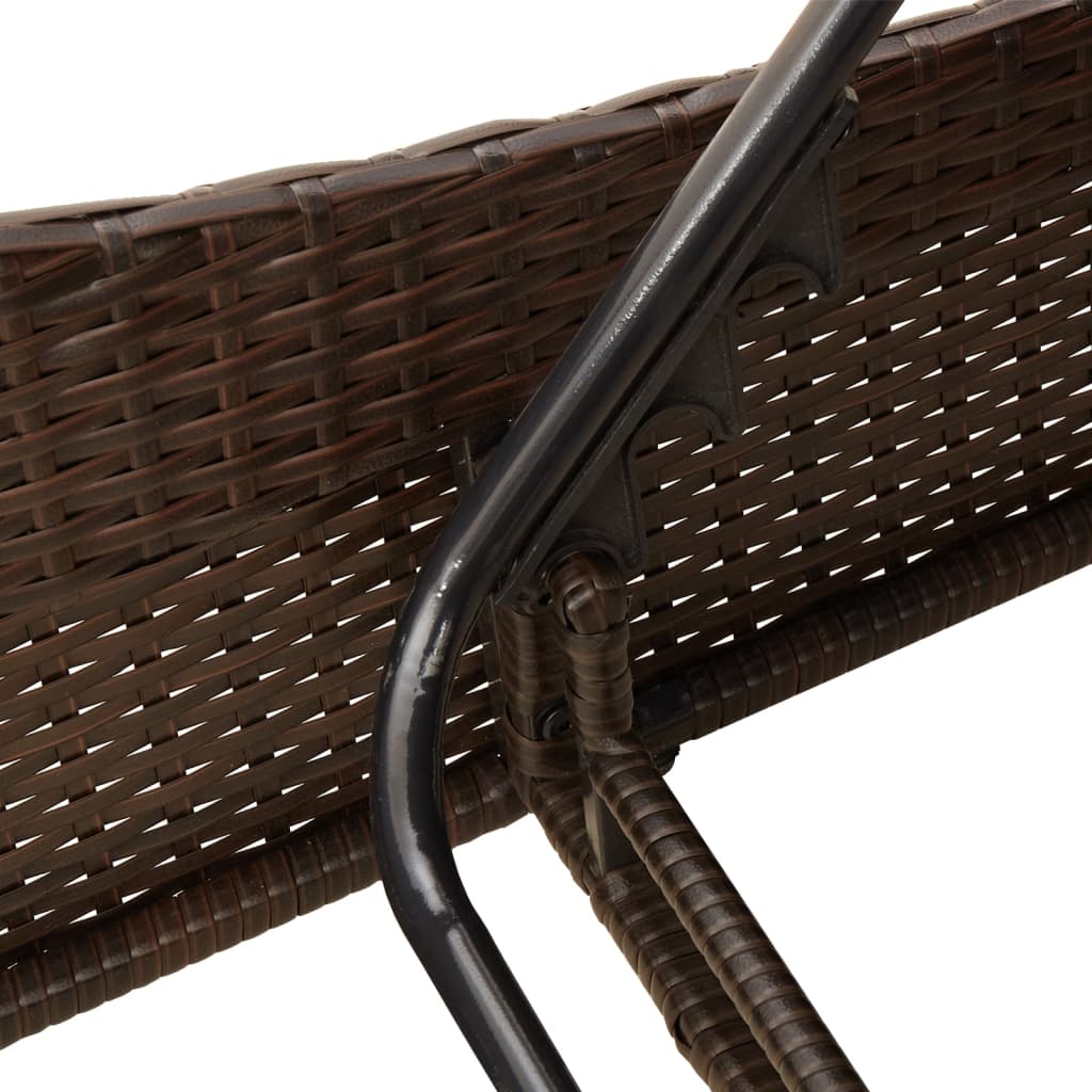 Sonnenliege Gartenliege Liegestuhl Relaxliege Strandliege Doppelliege Polyrattan - Bild 29 von 71