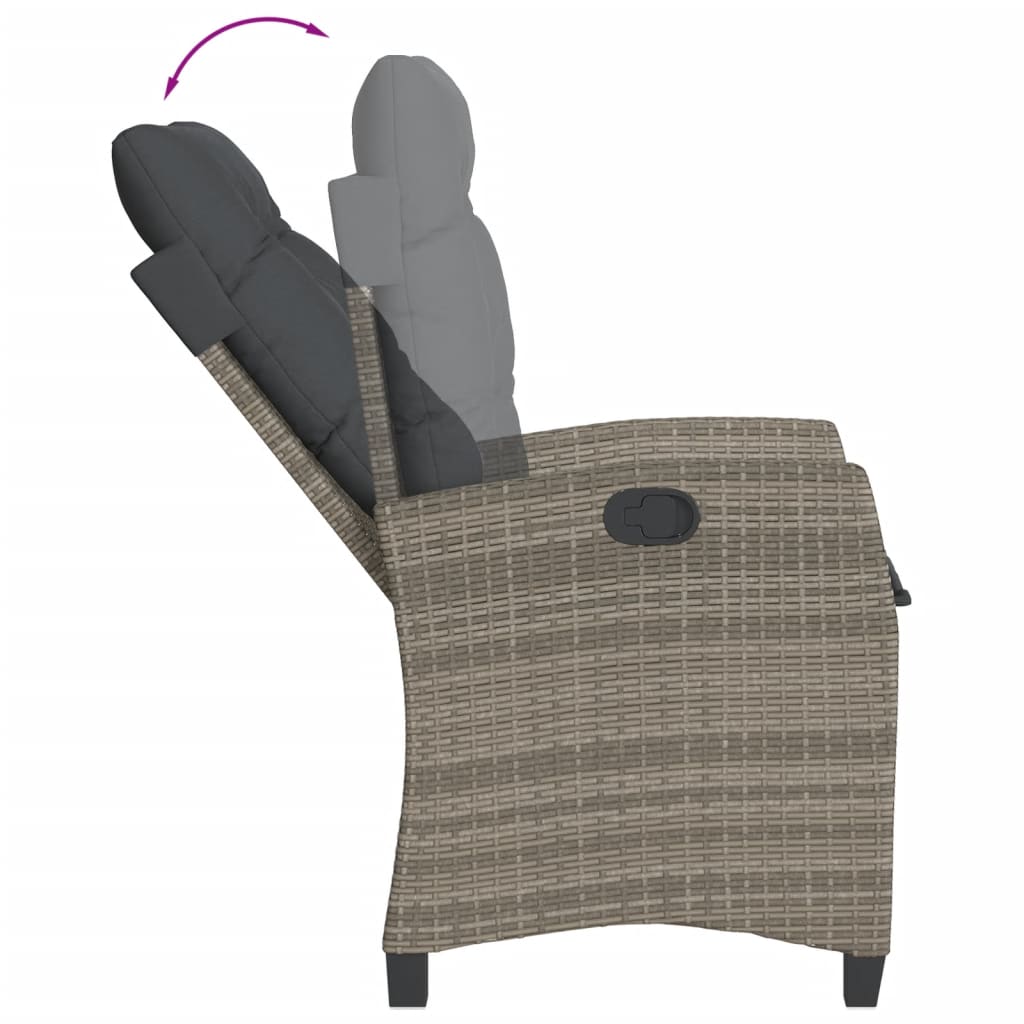 Poly Rattan Gartensessel mit Kissen Verstellbar Gartenstuhl Sessel Stuhl Stühle - Bild 45 von 77