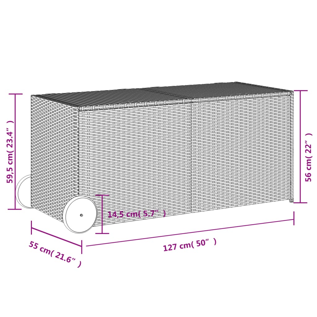 Poly Rattan Gartentruhe Auflagenbox Kissenbox Gartenbox Aufbewahrungsbox Truhe - Bild 63 von 95