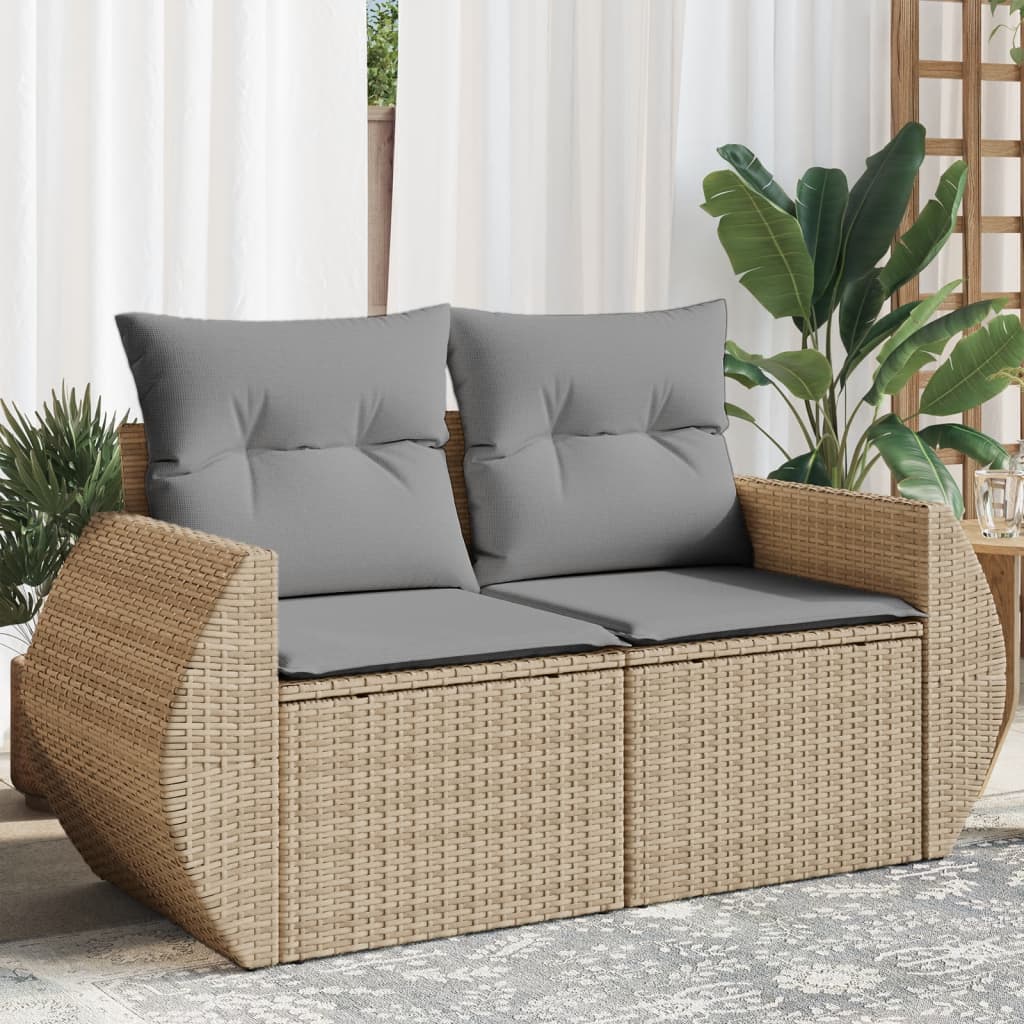 2-Sitzer Gartensofa mit Kissen Outdoor-Sofa Terrassen Sitzgruppen Gartenmöbel - Bild 26 von 29