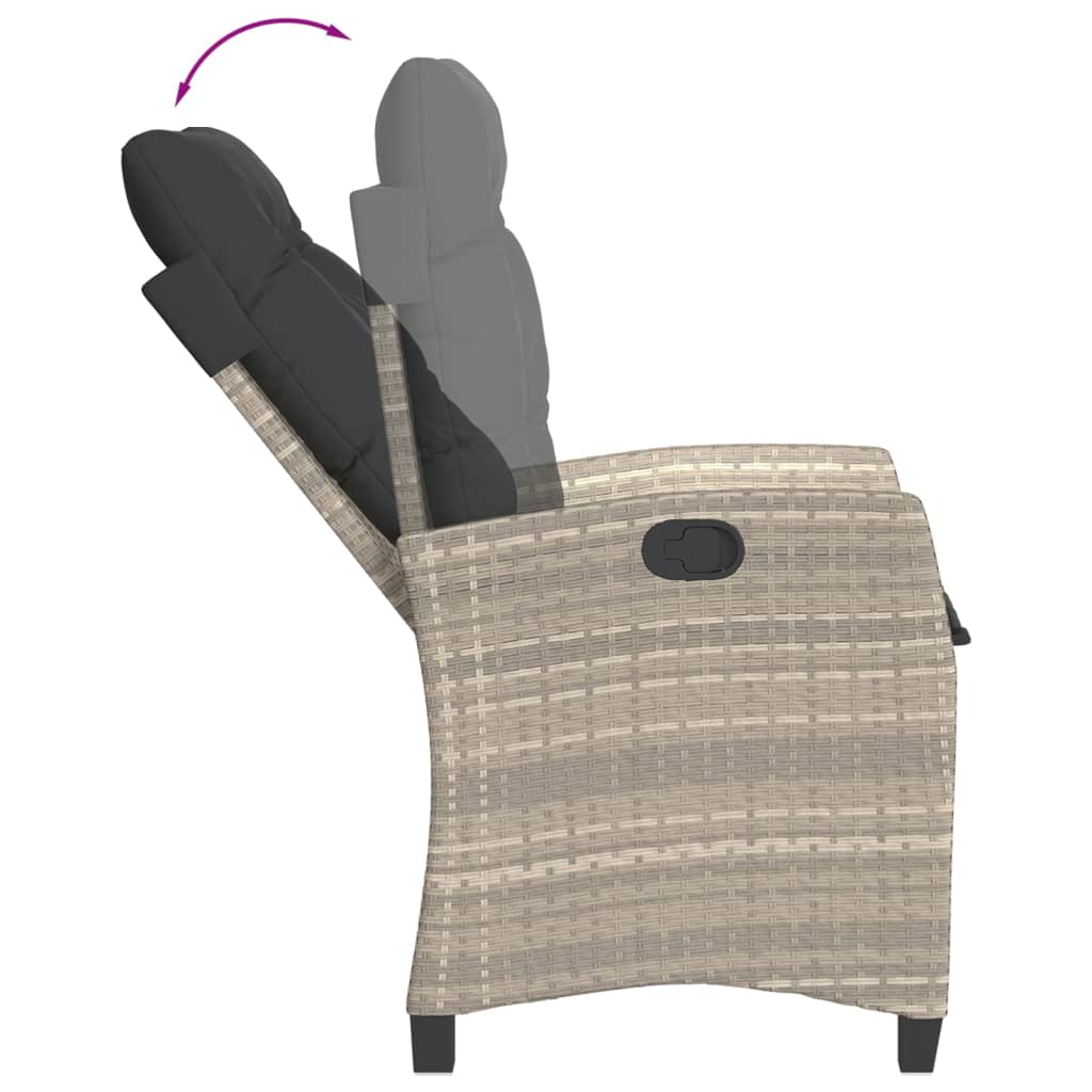 Poly Rattan Gartensessel mit Kissen Verstellbar Gartenstuhl Sessel Stuhl Stühle - Bild 75 von 77