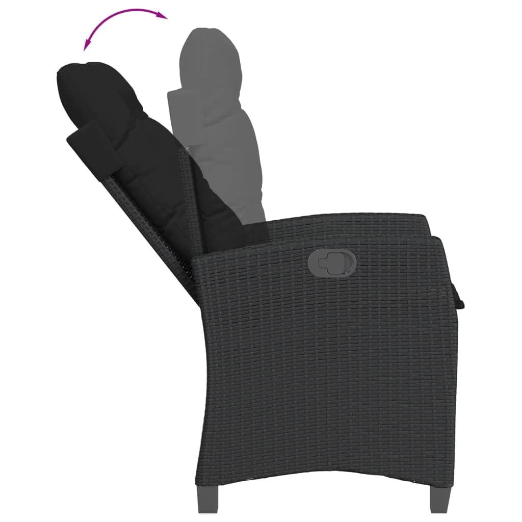 Poly Rattan Gartensessel mit Kissen Verstellbar Gartenstuhl Sessel Stuhl Stühle - Bild 25 von 77