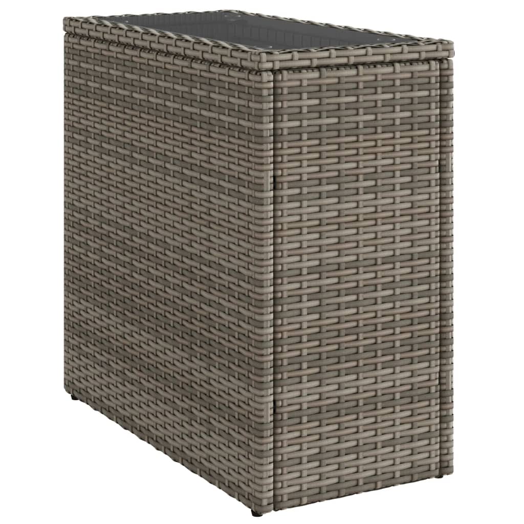 Gartentisch Beistelltisch Couchtisch Couchtisch mit Holz/Glasplatte Poly Rattan - Bild 36 von 65
