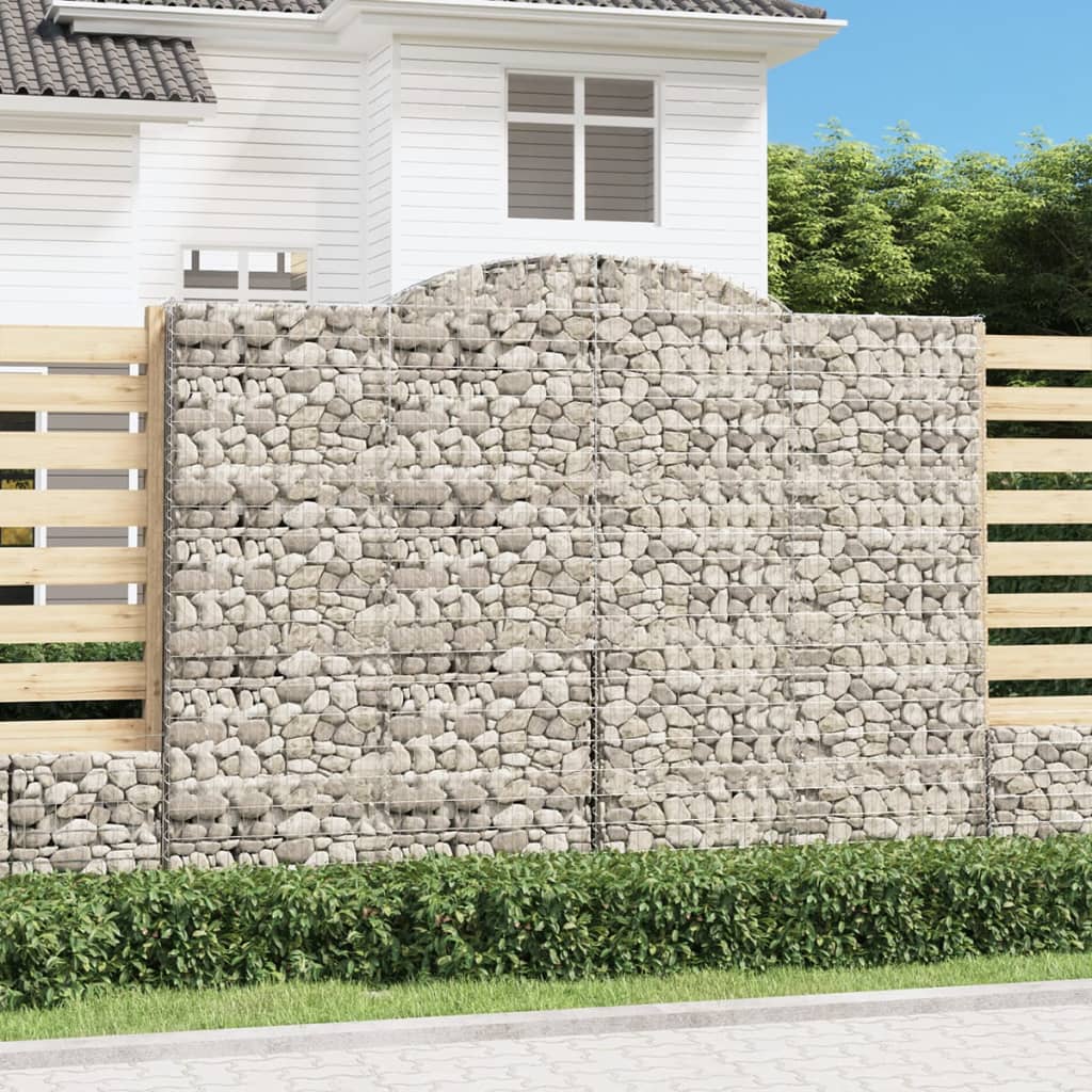 Gabionen mit Hochbogen Steingabione Steinkorb Verzinkt Wand Drahtkorb collections Metallkorb