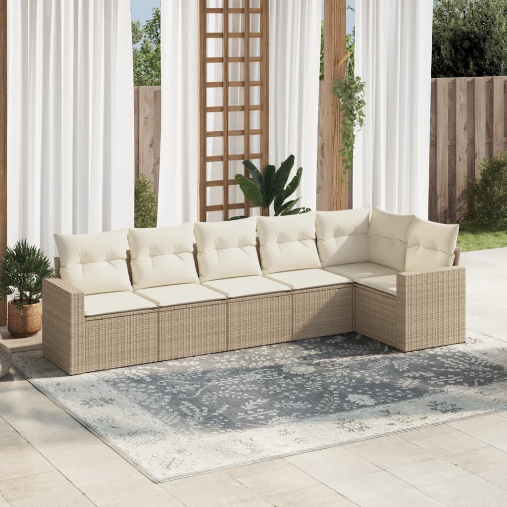 Garten-Sofagarnitur Essgruppe Gartengarnitur Sitzgruppe mit Kissen Poly Rattan - Bild 19 von 30