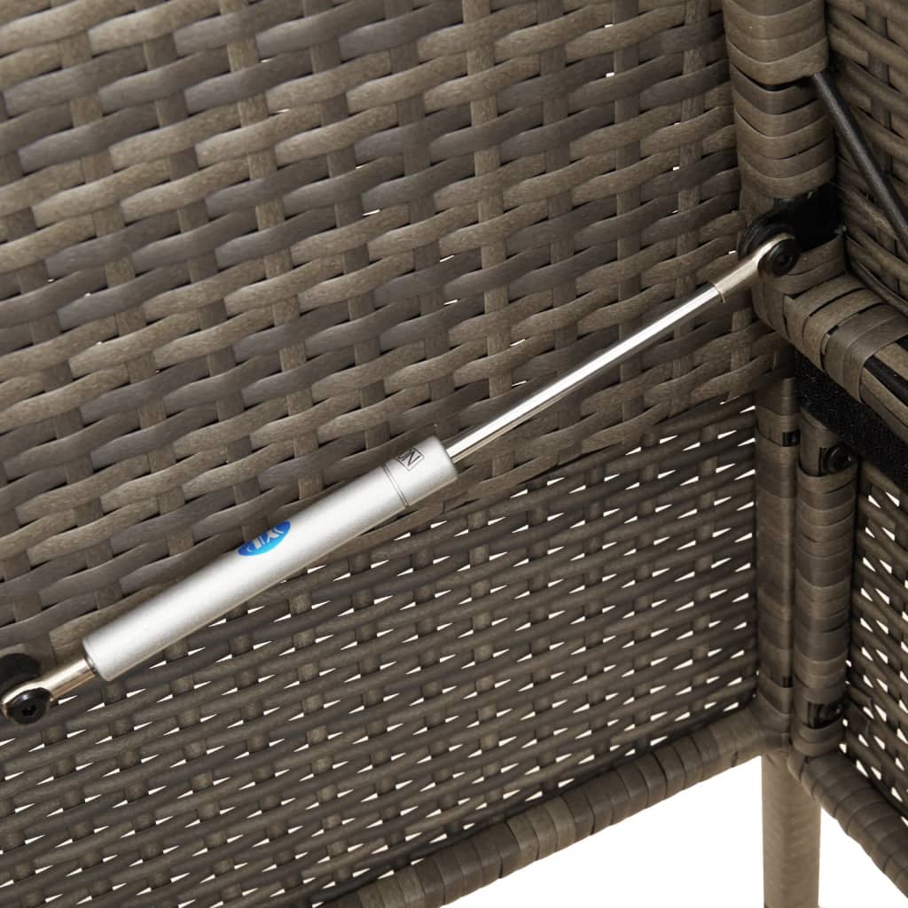 Gartenbank mit Kissen Sitzbank Parkbank mit Stauraum Schwarz Poly Rattan vidaXL - Bild 45 von 75
