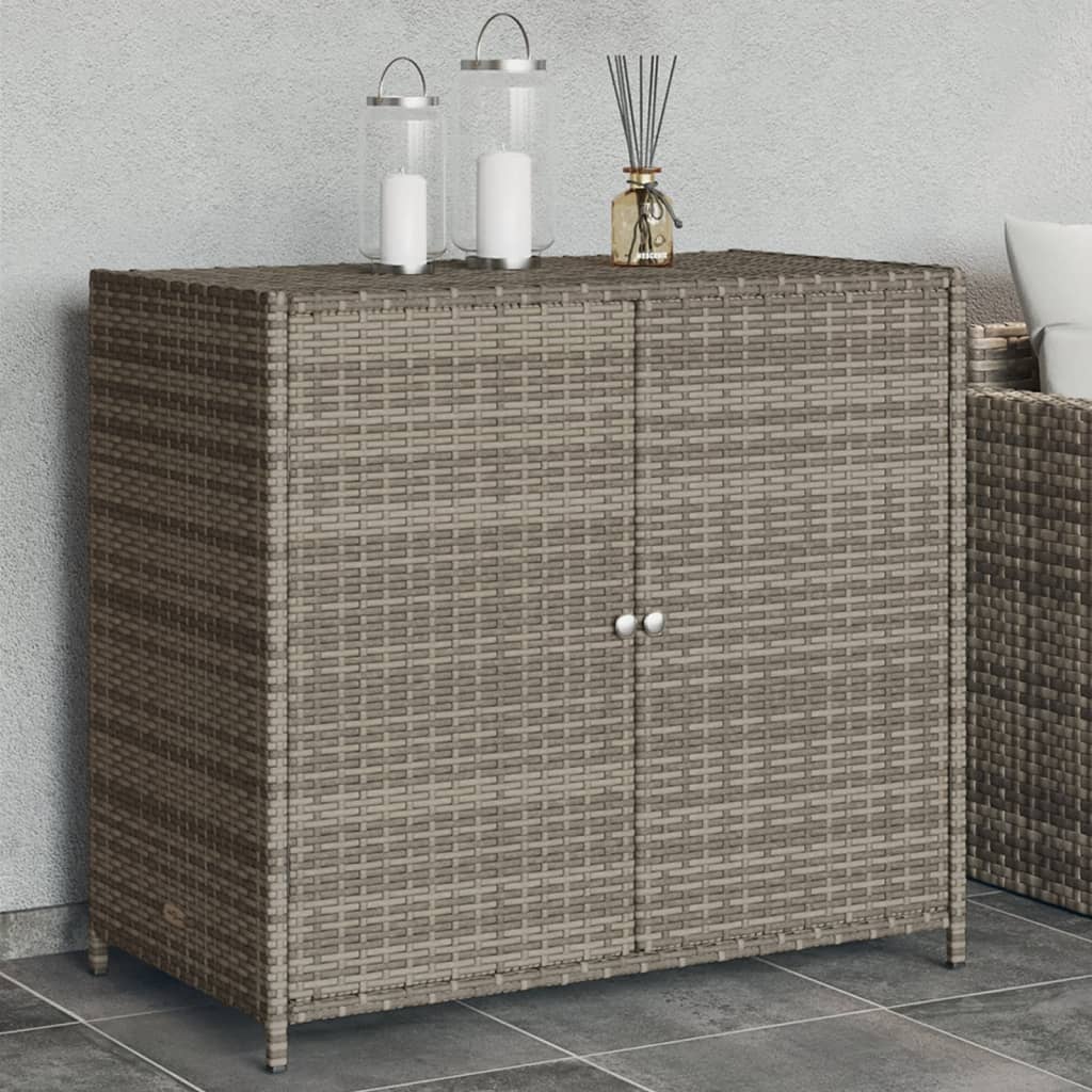 Gartenschrank Balkonschrank Geräteschrank Haushaltsschrank Schrank Poly Rattan - Bild 22 von 55
