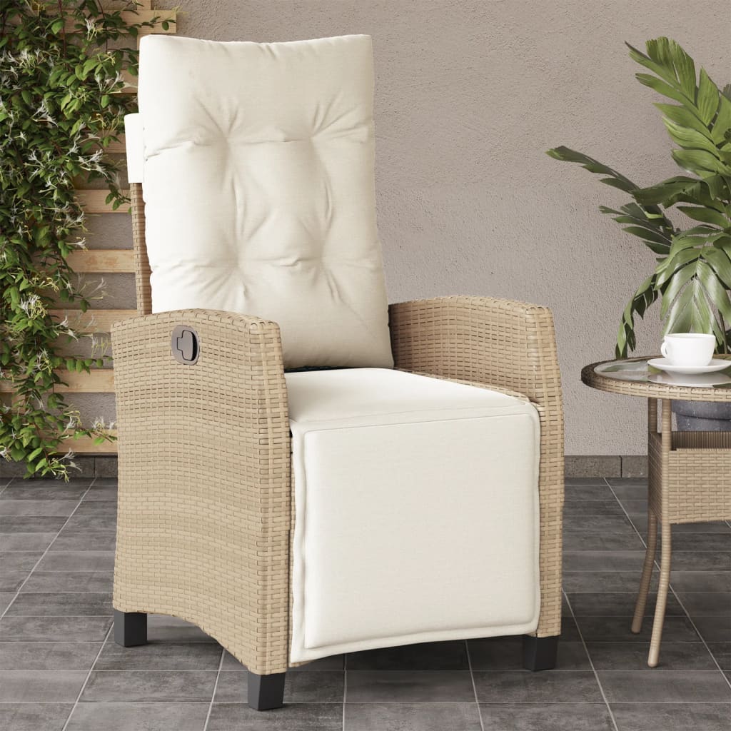 Poly Rattan Gartensessel mit Kissen Verstellbar Gartenstuhl Sessel Stuhl Stühle - Bild 49 von 77