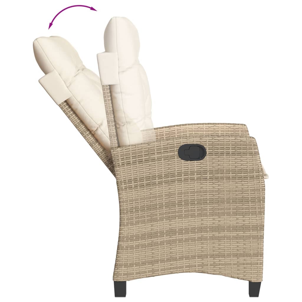 Poly Rattan Gartensessel mit Kissen Verstellbar Gartenstuhl Sessel Stuhl Stühle - Bild 55 von 77