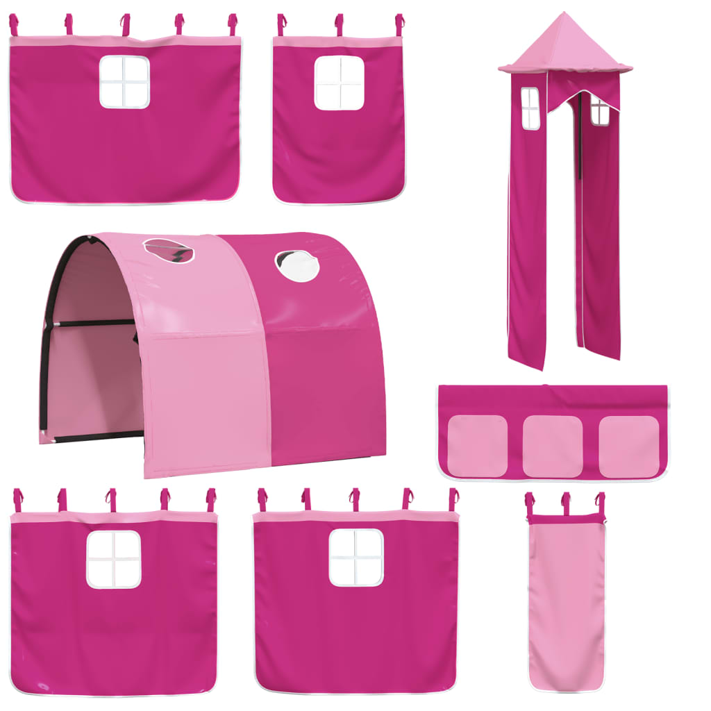 Vorhänge für Hochbett mit Tunnel Turm Bettvorhang Kinderbett Spielvorhang vidaXL - Bild 38 von 46