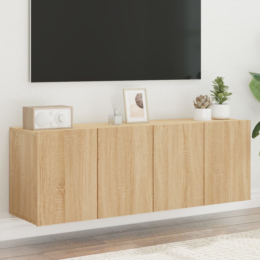 TV Wandschrank Lowboard Fernsehschrank Hängeschrank TV Möbel 60/80/100 cm - Bild 26 von 91