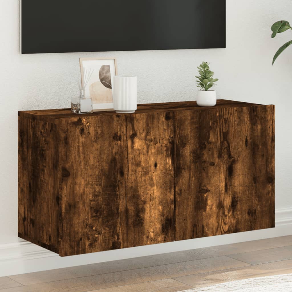 TV Wandschrank Lowboard Fernsehschrank Hängeschrank TV Möbel 60/80/100 cm - Bild 48 von 91