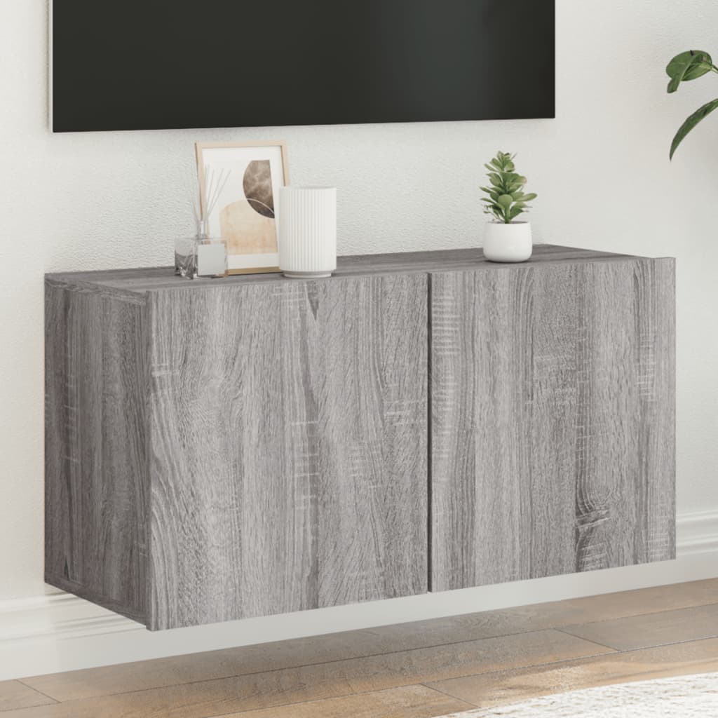 TV Wandschrank Lowboard Fernsehschrank Hängeschrank TV Möbel 60/80/100 cm - Bild 58 von 91