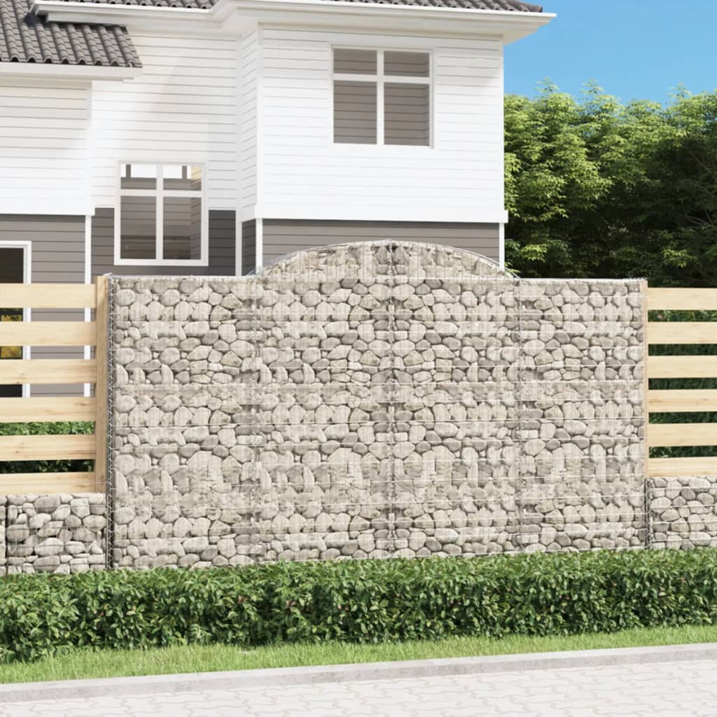 Gabionen mit Hochbogen Steingabione Steinkorb Verzinkt Wand vente en gros Drahtkorb Metallkorb