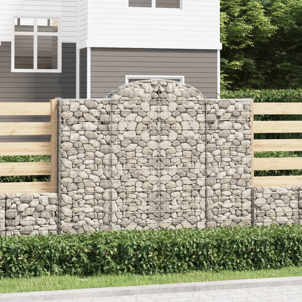 2-10 Stk.Gabionen mit Hochbogen Steingabione Steinkorb collections Wand Drahtkorb Metallkorb