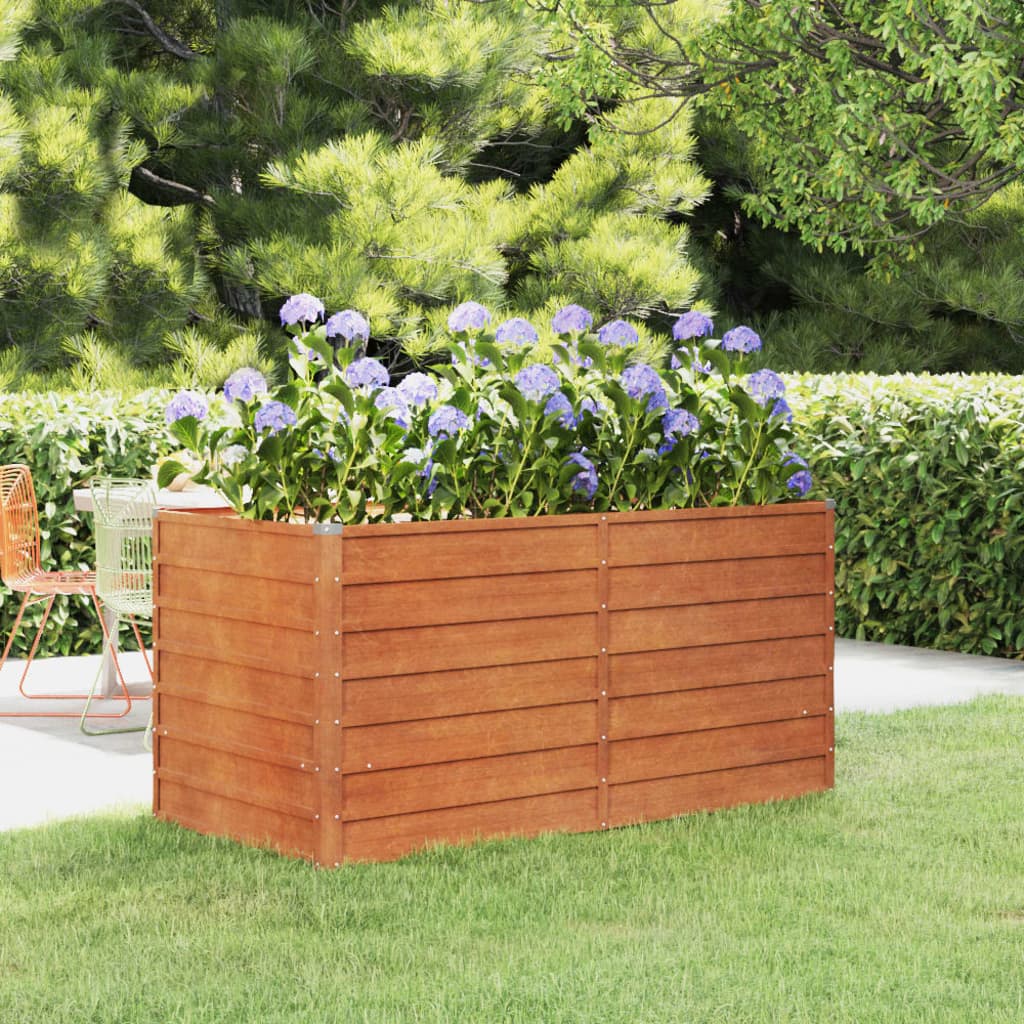 Cortenstahl Hochbeet Pflanzbeet Gemüsebeet Gartenbeet Pflanzkasten Blumenbeet - Bild 24 von 35