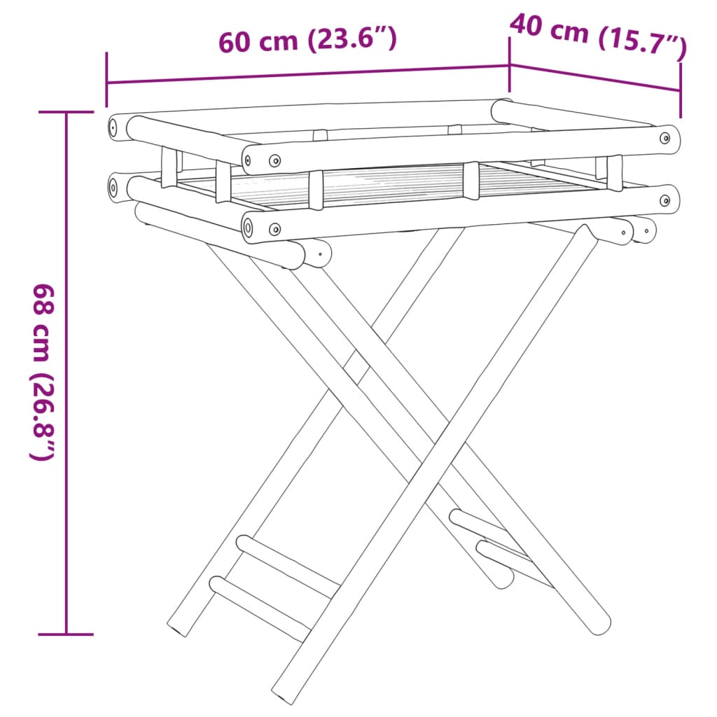 Balkontisch Gartentisch Tabletttisch Bambus Klapptisch Esstisch Konsolentisch - Bild 15 von 48