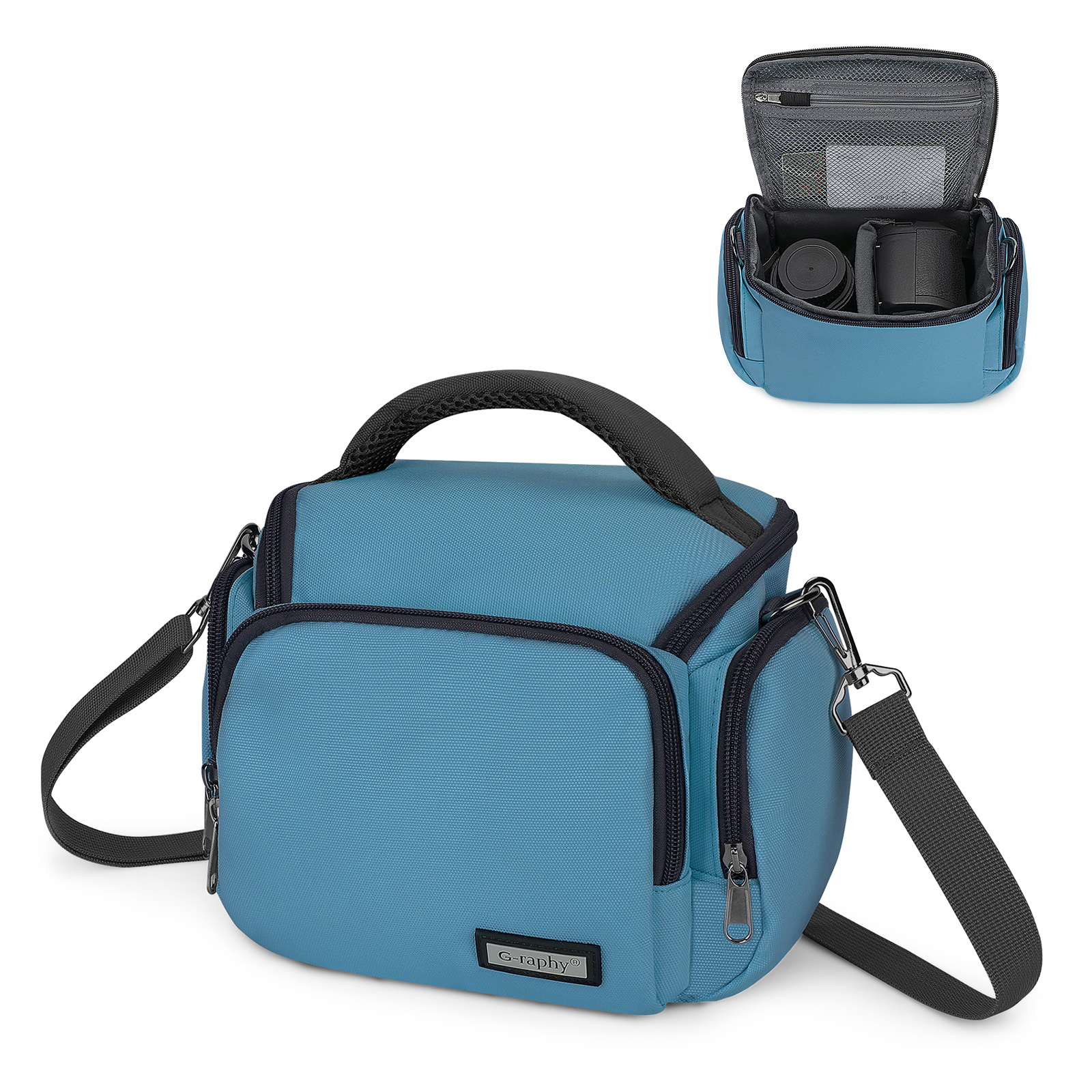 Camera Shoulder Bag Crossbody Padded Waterproof Case for SLR DSLR EOS Sony Canon - Picture 19 of 21