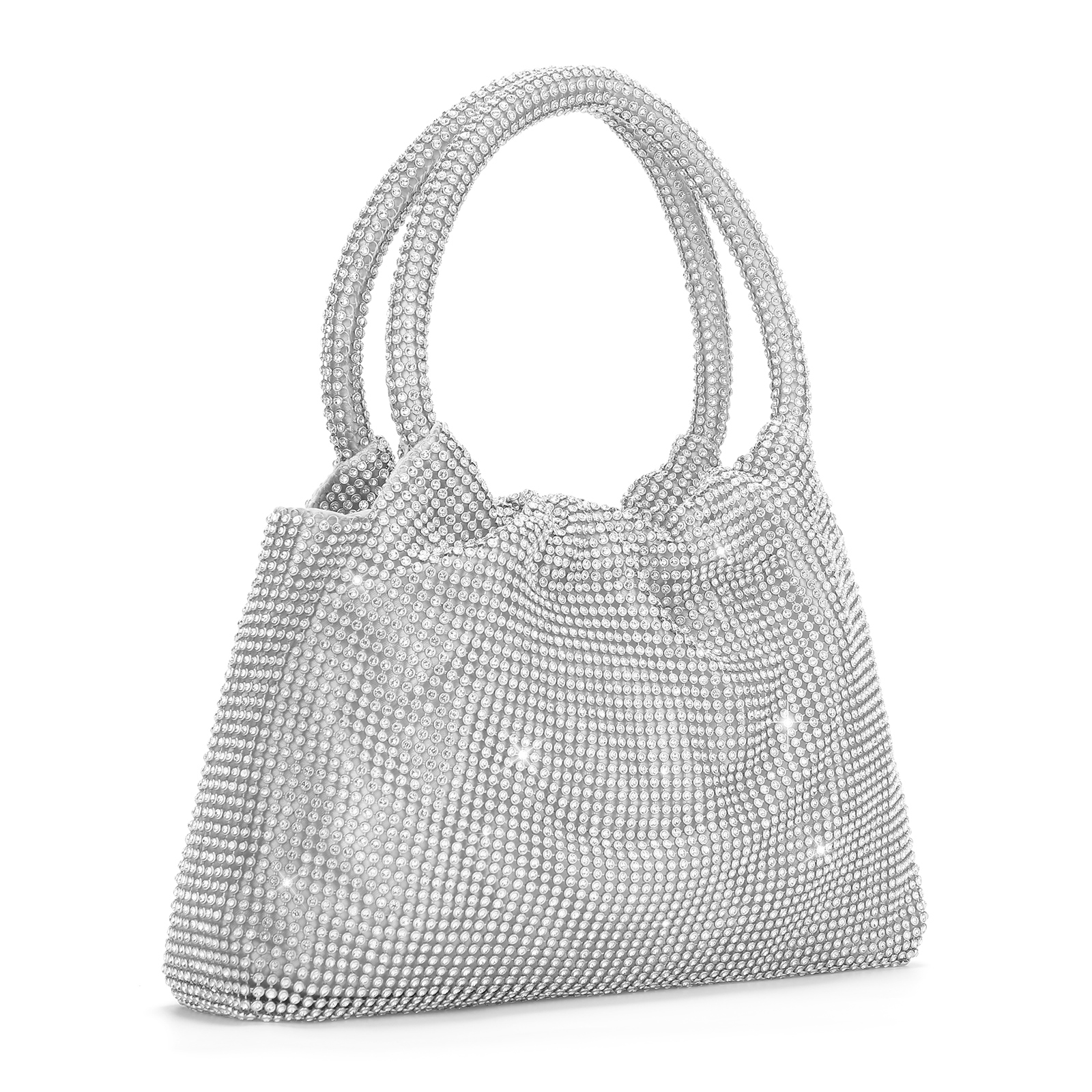 Women Rhinestone Evening Bag Wedding Clutch Purse Sparkly Prom Cocktail Handbag - Picture 65 of 79