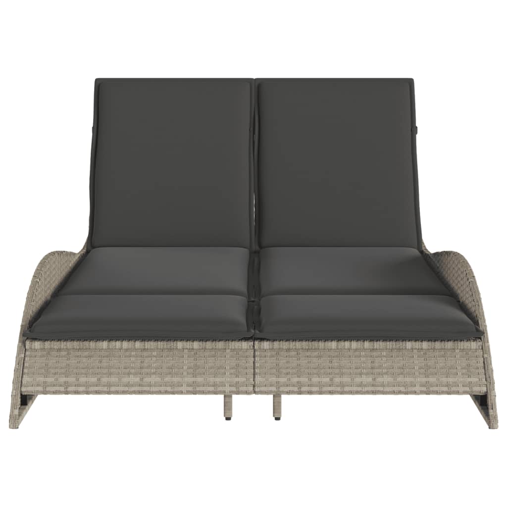Sonnenliege Gartenliege Liegestuhl Relaxliege Strandliege Doppelliege Polyrattan - Bild 65 von 71