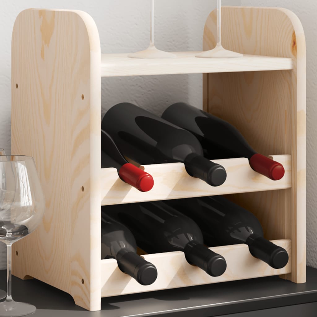 Weinregal Flaschenregal Fassregal Weinschrank 43x25x37 cm Massivholz Kiefer - Bild 28 von 34