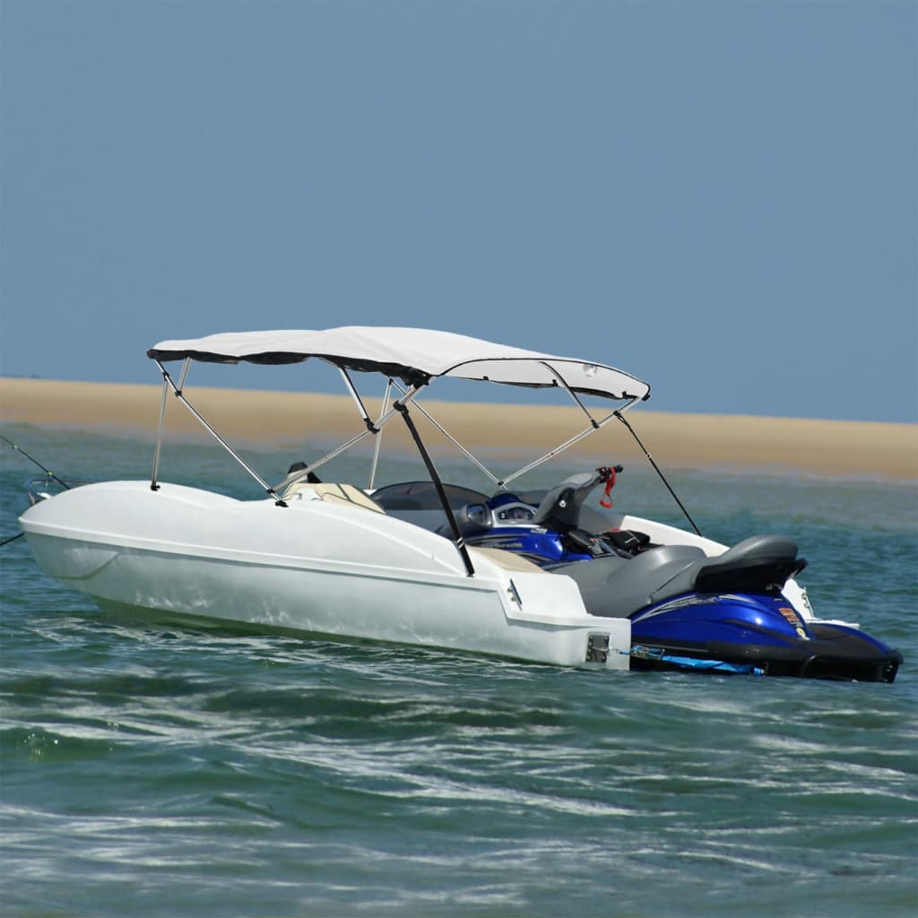3/4-Bow Bimini Top Canvas Bezug mit Seitenteile Bootsverdeck Sonnensegel 2024 Boot