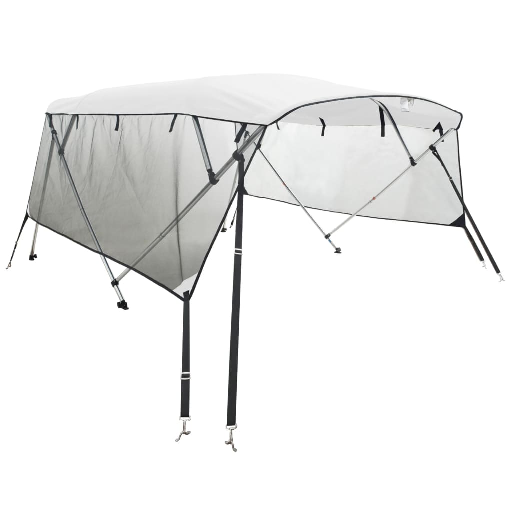 3/4-Bow Bimini Top Canvas Bezug mit Seitenteile Bootsverdeck Sonnensegel 2024 Boot