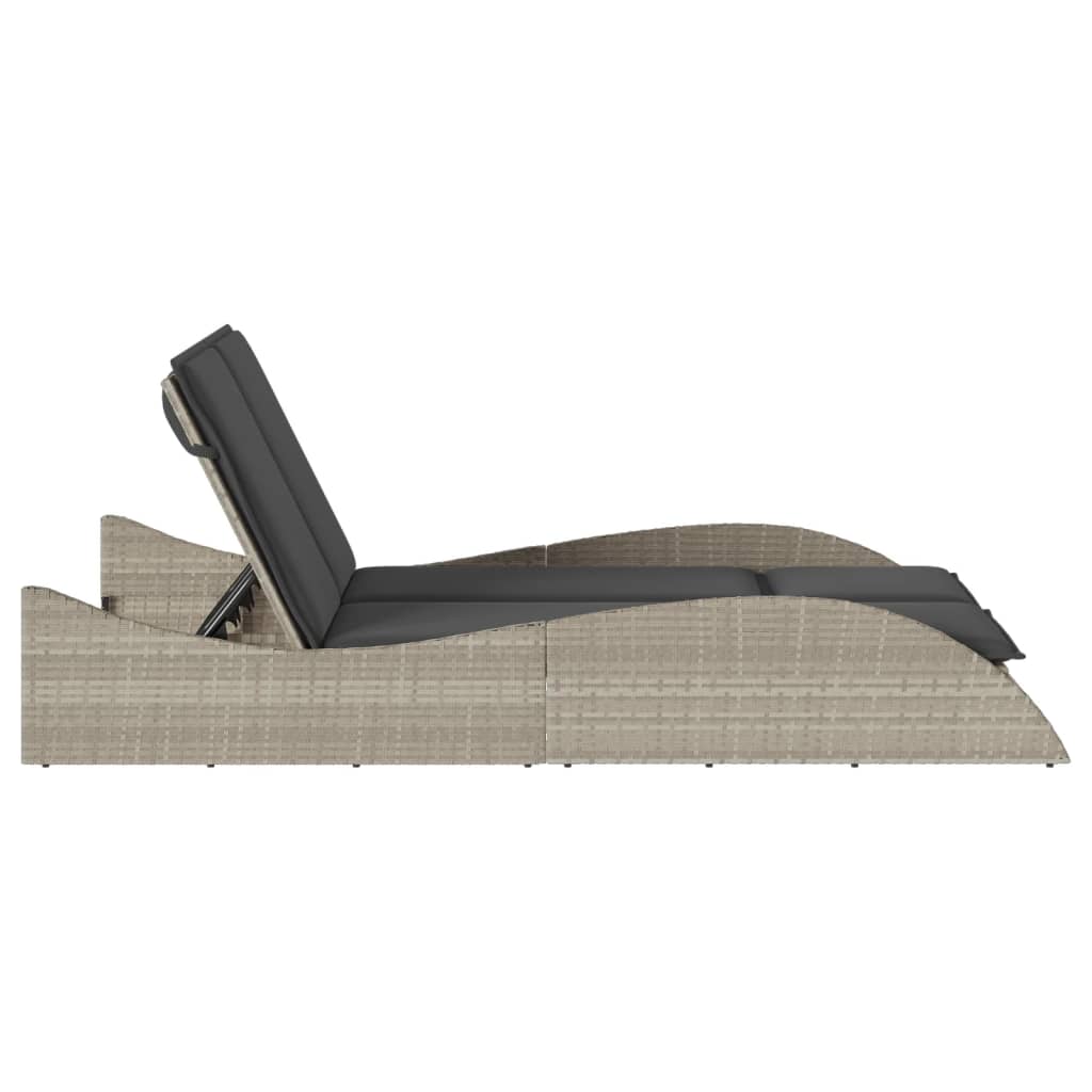 Sonnenliege Gartenliege Liegestuhl Relaxliege Strandliege Doppelliege Polyrattan - Bild 66 von 71