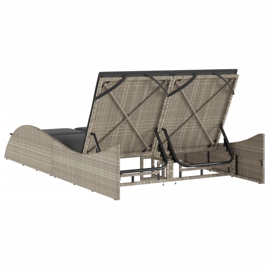 Sonnenliege Gartenliege Liegestuhl Relaxliege Strandliege Doppelliege Polyrattan - Bild 67 von 71