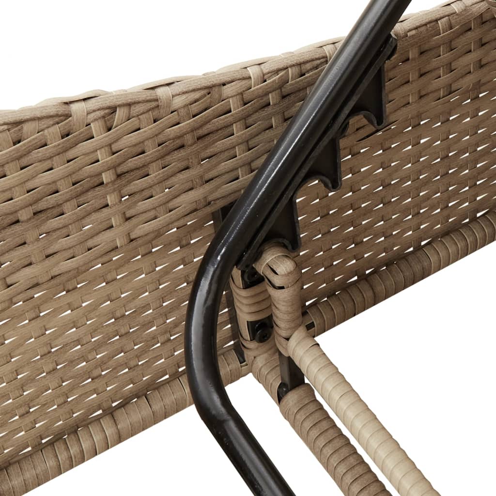 Sonnenliege Gartenliege Liegestuhl Relaxliege Strandliege Doppelliege Polyrattan - Bild 49 von 71