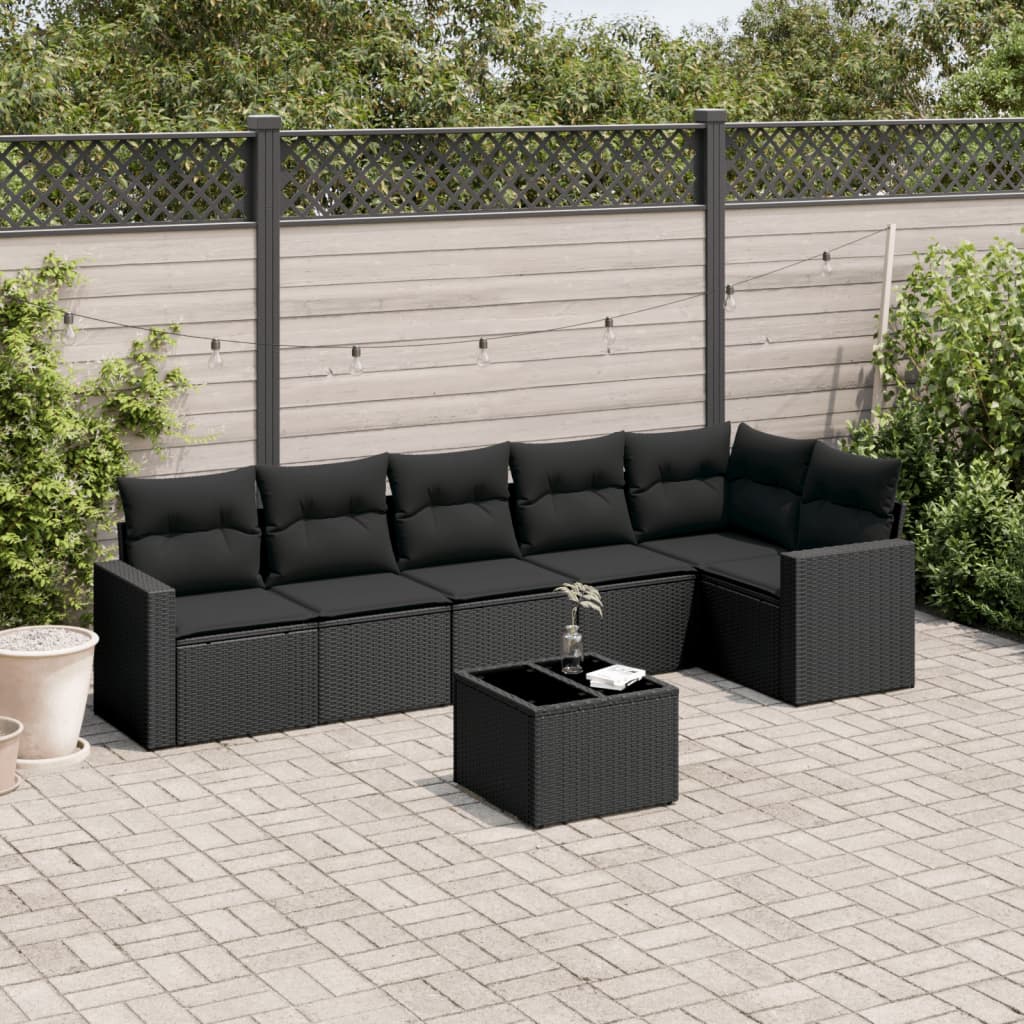 Garten-Sofagarnitur Essgruppe Gartengarnitur Sitzgruppe mit Kissen Poly Rattan - Bild 24 von 30