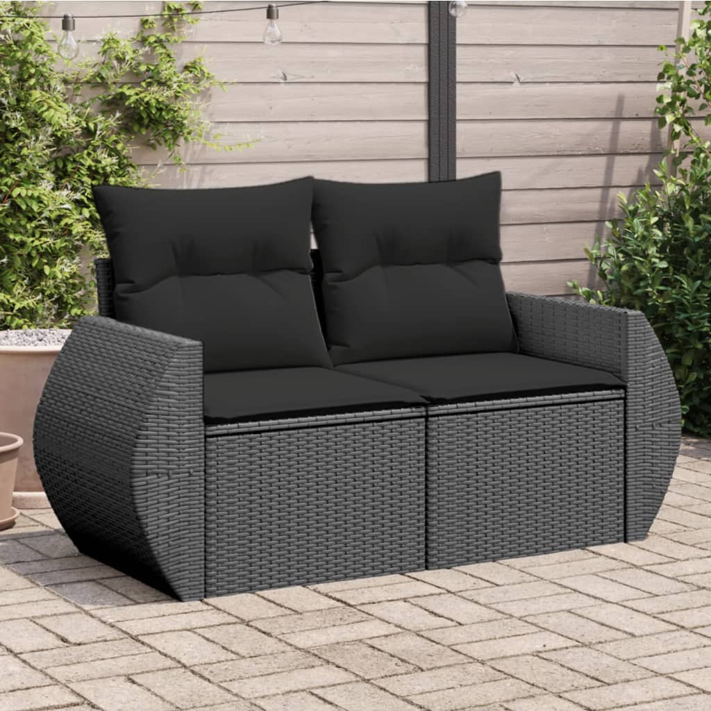 2-Sitzer Gartensofa mit Kissen Outdoor-Sofa Terrassen Sitzgruppen Gartenmöbel - Bild 24 von 29