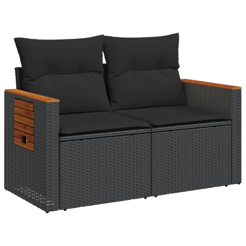 Gartensofa mit Kissen 2-Sitzer Sofa Poly Rattan Gartenmöbel Lounge Sitzgruppe - Bild 14 von 65