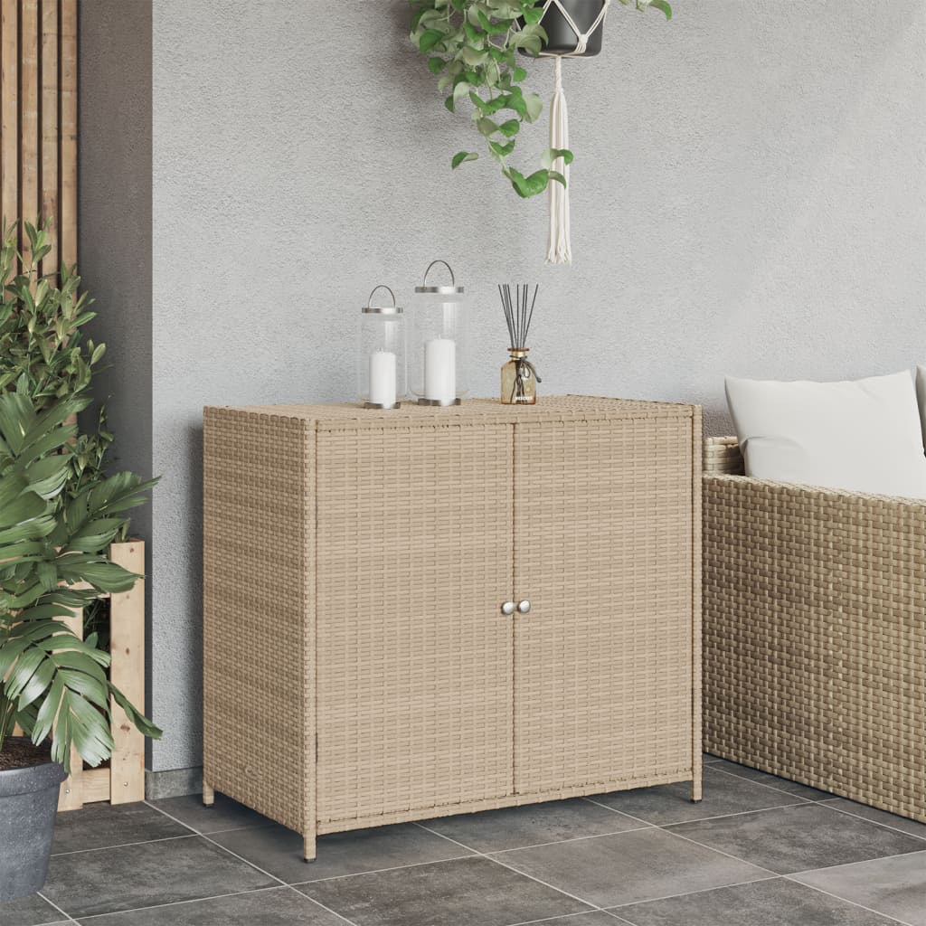 Gartenschrank Balkonschrank Geräteschrank Haushaltsschrank Schrank Poly Rattan - Bild 47 von 55