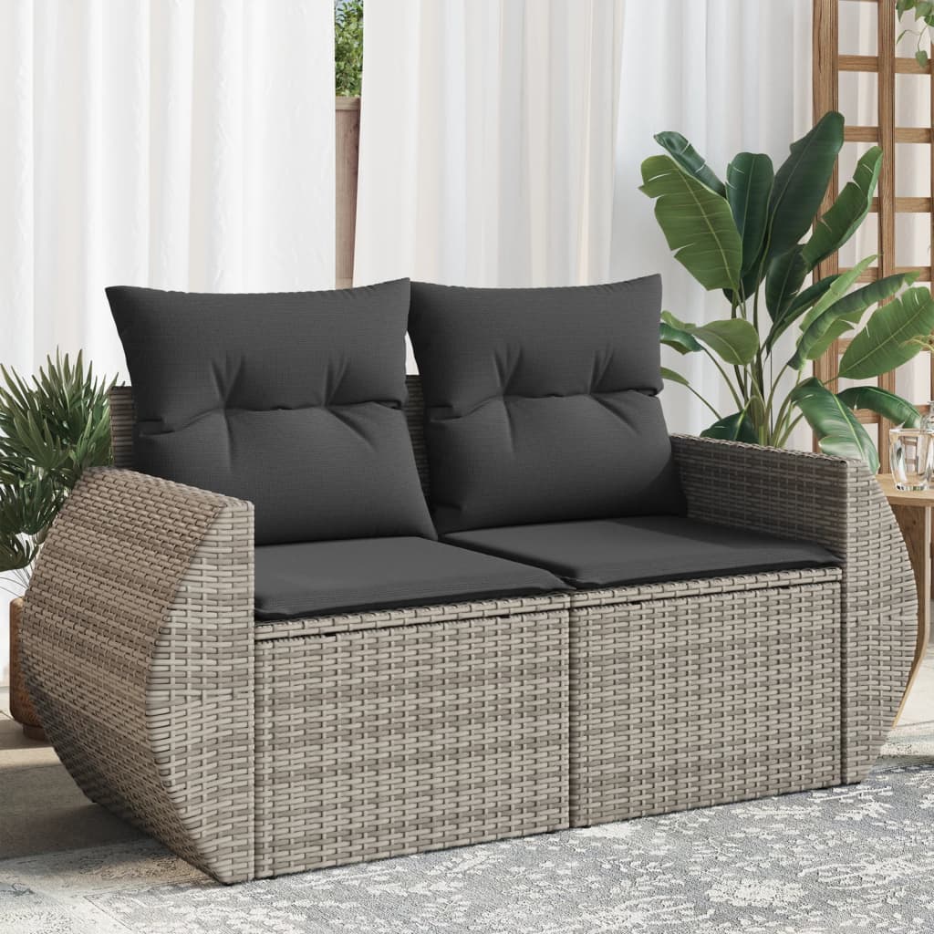 2-Sitzer Gartensofa mit Kissen Outdoor-Sofa Terrassen Sitzgruppen Gartenmöbel - Bild 27 von 29