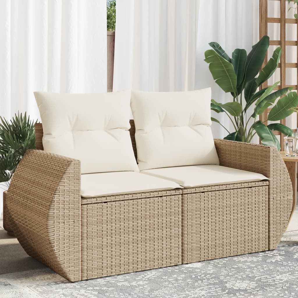 2-Sitzer Gartensofa mit Kissen Outdoor-Sofa Terrassen Sitzgruppen Gartenmöbel - Bild 25 von 29