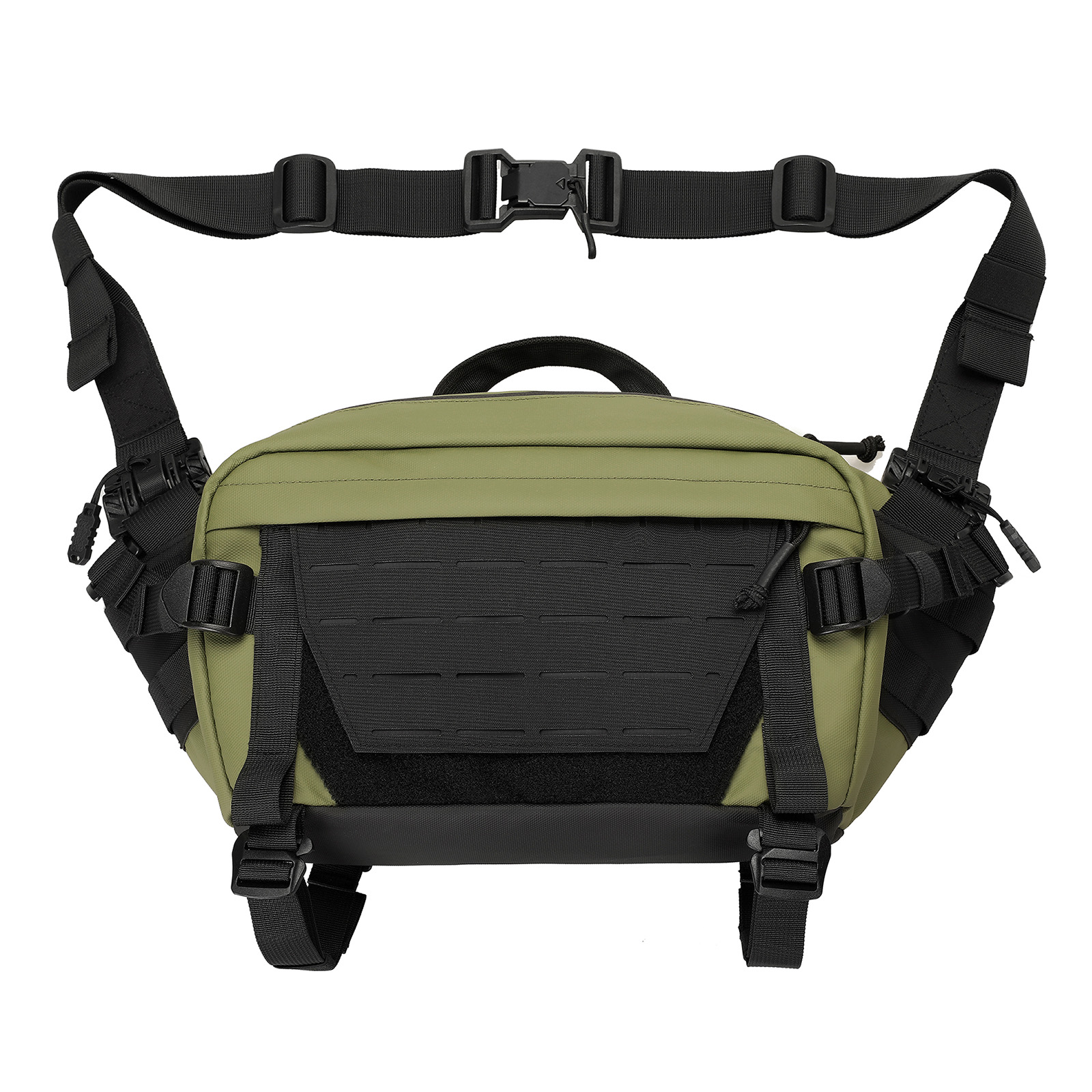 Military Tactical Chest Sling Bag Molle Large Crossbody Outdoor Hiking Waist Bag - Picture 23 of 24