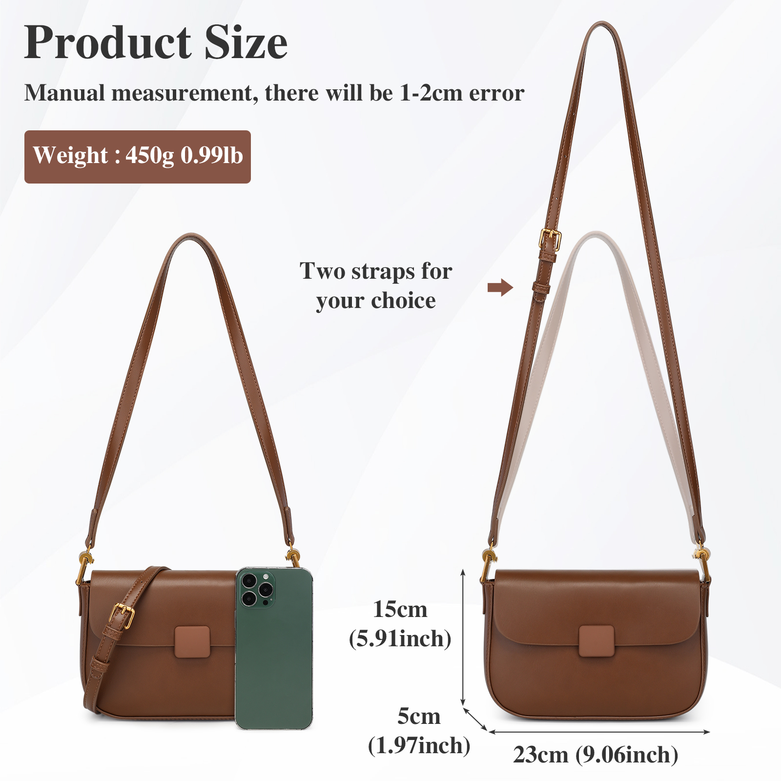 Damen Umhängetasche Schultertasche PU-Leder Crossbody Bag Klein Handytasche 